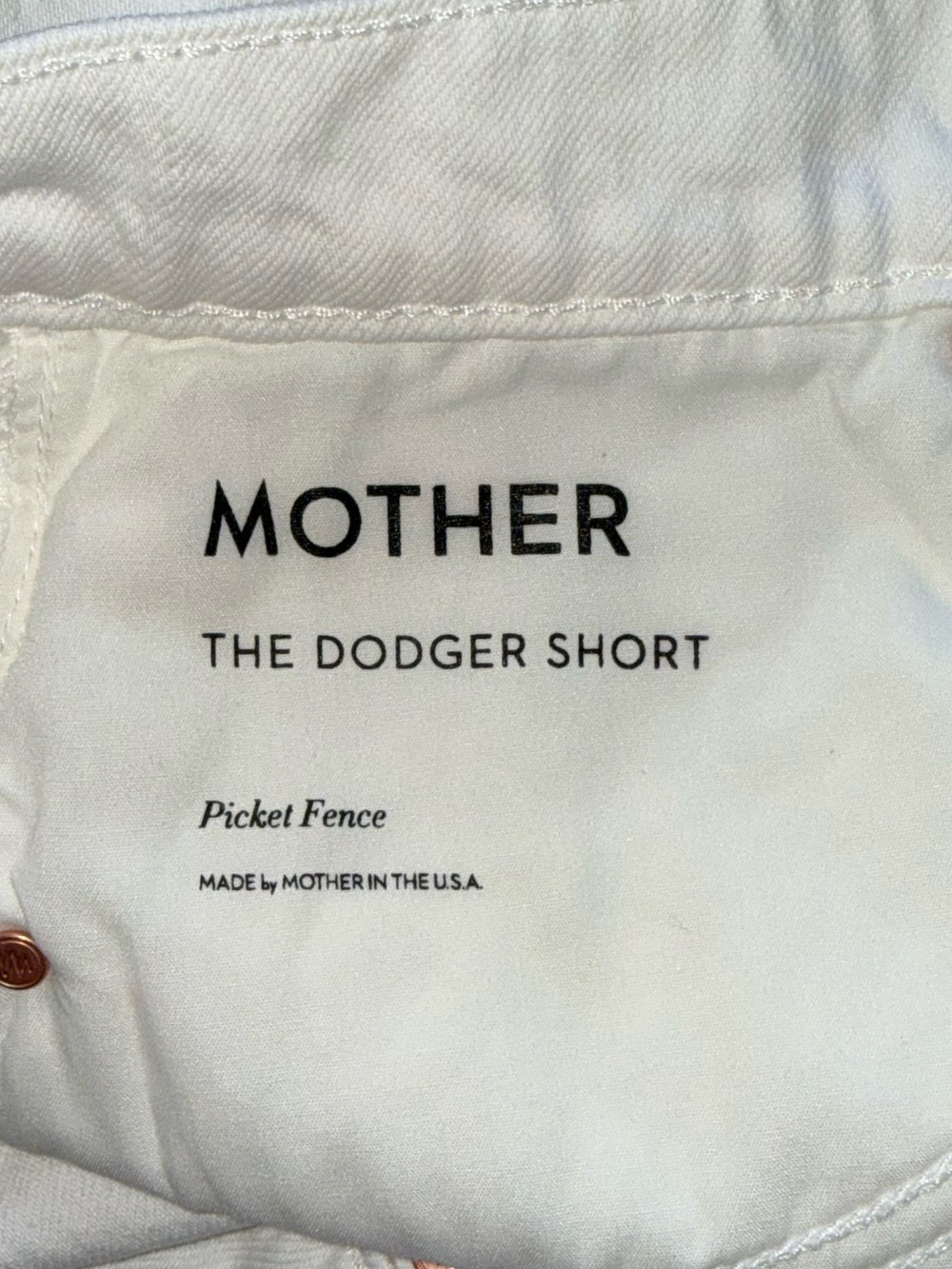 MOTHER The Dodger Denim Shorts in Picket Fence Size 27 - Picture 11 of 16